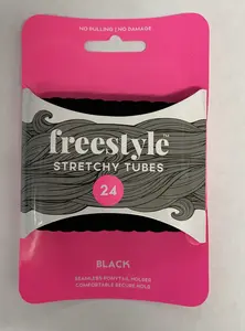 Freestyle Stretchy Tubes Small Black 24 pcs