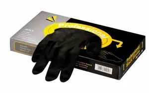 Black Latex Gloves Large (20)