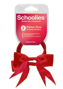 Ribbon Bow Pony Holders Rad Red