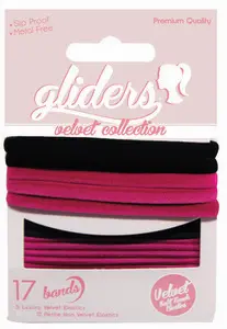 Gliders Velvets Black/Pink
