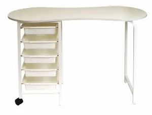 Manicure Table Kidney White