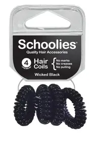 Schoolies Hair Coils 4pc - Wicked Black