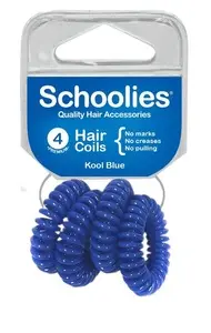 Schoolies Hair Coils  4pc - Dark Blue