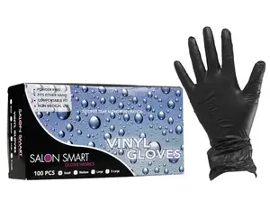 SS Black Vinyl Gloves Medium 100